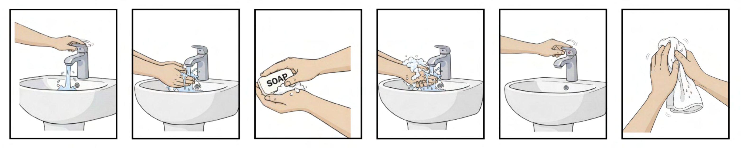Visual self-care routine strip preview, printable pediatric OT resource